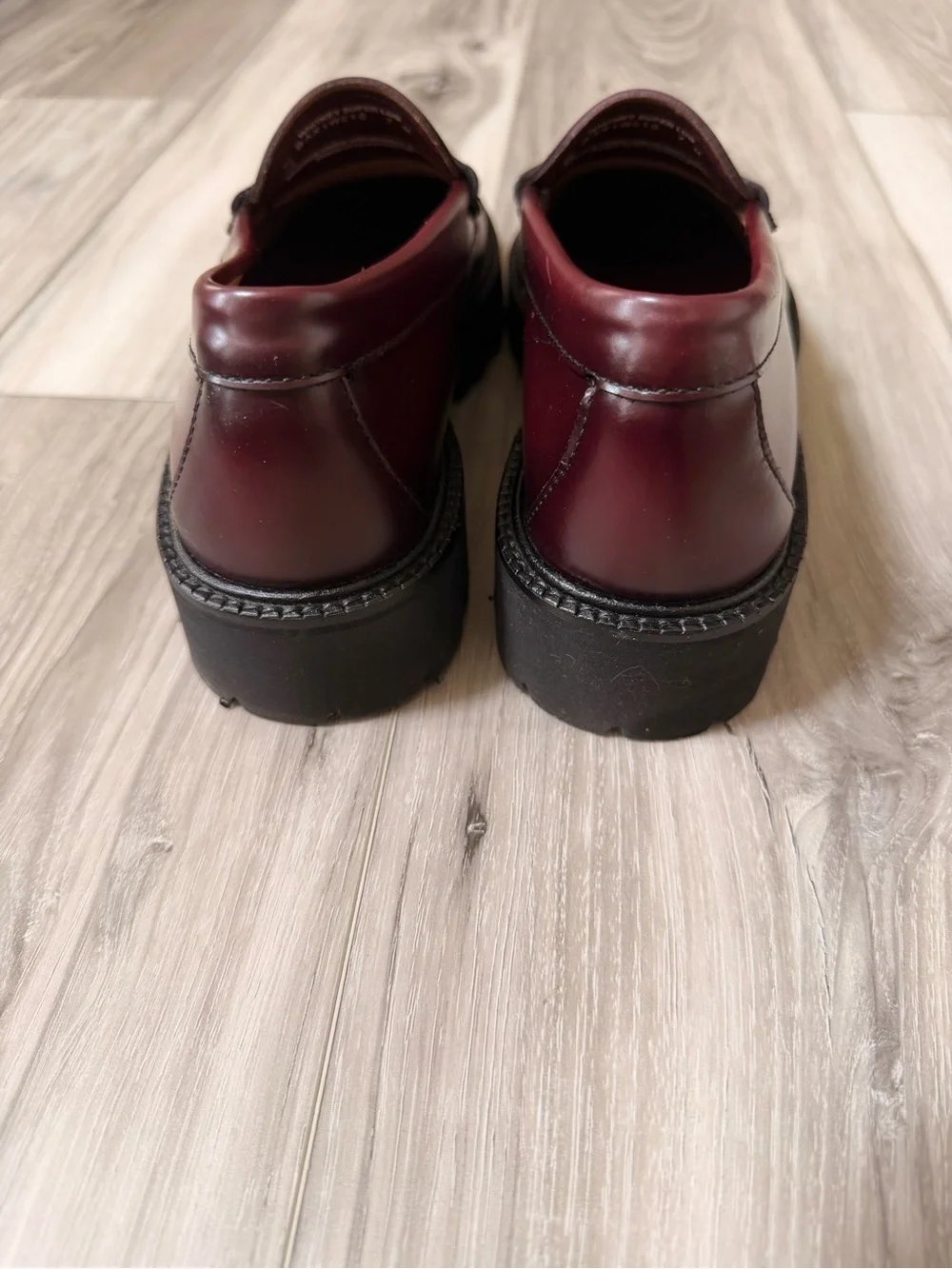 G.H. Bass Weejuns Whitney Super Lug Penny Loafers Wine Leather Women’s 7M